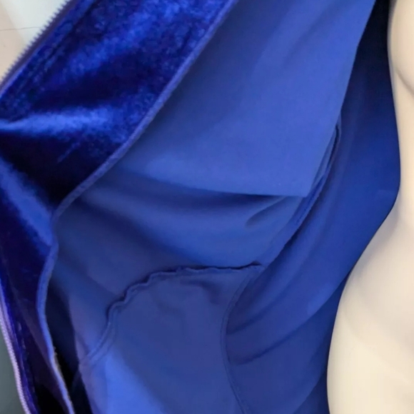 Vintage Bob Mackie Wearable Art MD Blue Embroidered Velvet Full Zip Jacket #W21 - Picture 13 of 14